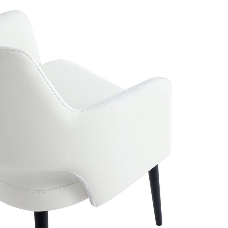 Fauteuil en cuir Tremont, Blanc