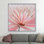 Impression sur toile, "Modern Circle Decor" - Art floral rose, art mural blanc 1P