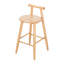 (Set Of 2) Modern Solid Wood Bar Stools With Solid Rubberwood, Counter Height Bar Chairs With Round Seat And Back For Kitchen Island Stools For Dining Room Or Home Bar