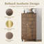 Classeur à 7 tiroirs en bois avec façades de tiroir cannelées, armoire de bureau verticale-133343558