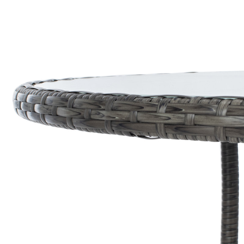 Laina 4 - Person Patio Dining Set with Round Table, Gray Brown