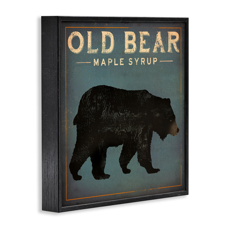 Art mural texturé à giclée rétro sur bois d'érable rétro par Ryan Fowler, Giclée encadrée noir minuit
