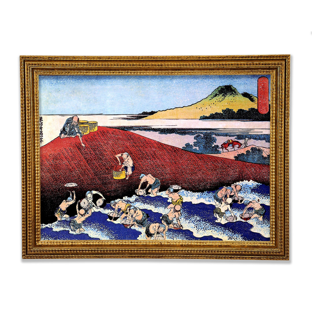 Hokusai Meereslandschaft mit Fischern - Druck