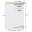The kitchen base cabinet is white Base Unit-105005286