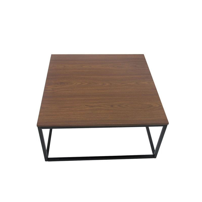 Deveraux Glass Top Coffee Table, Walnut
