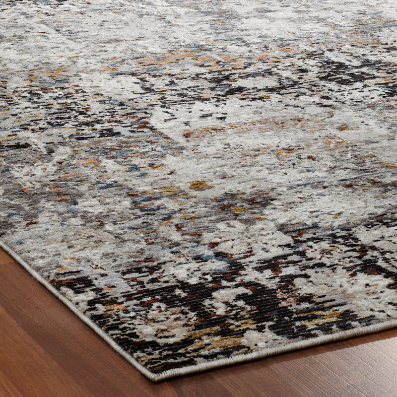 Area Rug in Gray, Rectangle 3'11" x 5'11"