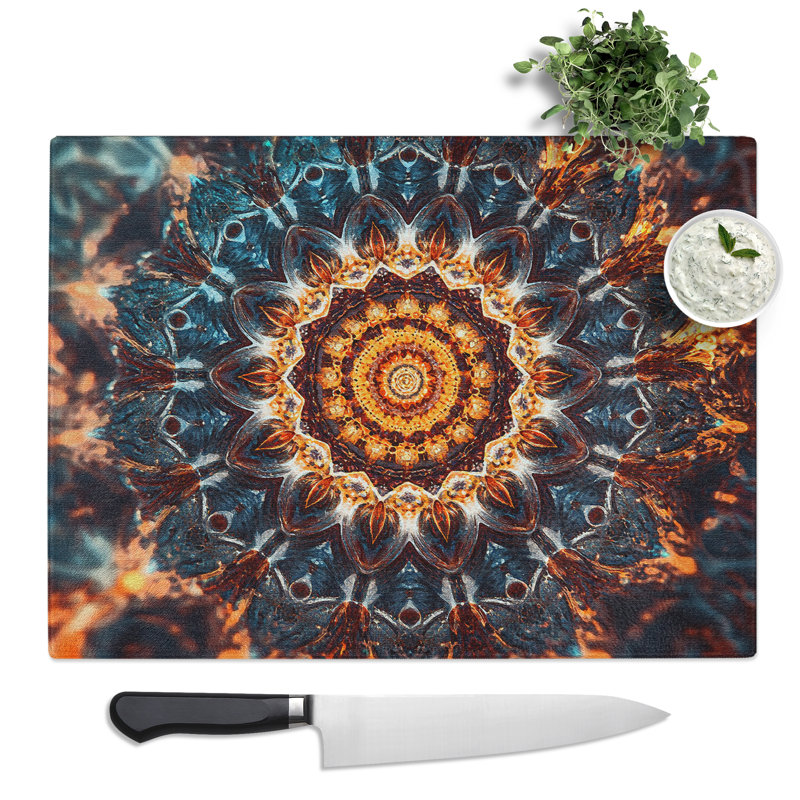 Kaleidoscope Effect Vol.1  Glass Chopping Board