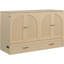 Grand lit doré, conception d'espace, lit pliable avec compartiment interne pour matelas, finition, L 80,6 po x l 63 po H 41,3 po, lattes 13 pièces, capacité de poids de 500 lb, facile à assembler-129990026