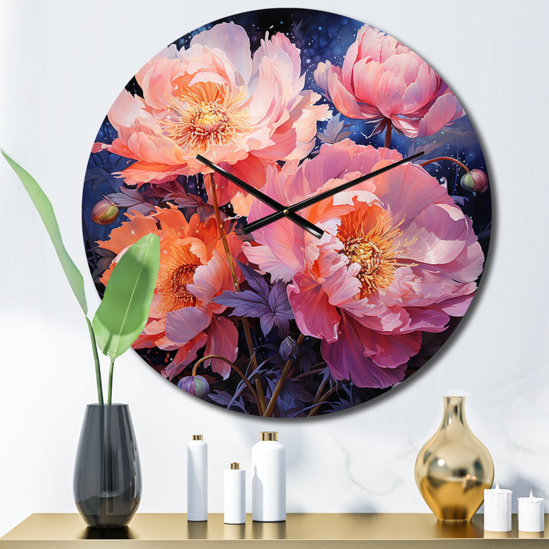 Daleigh - Horloge murale florale, Petit