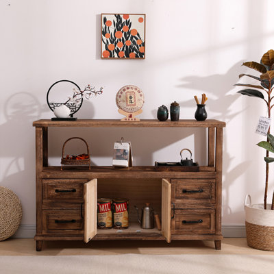 Brown Rectangular Solid Wood Sideboards