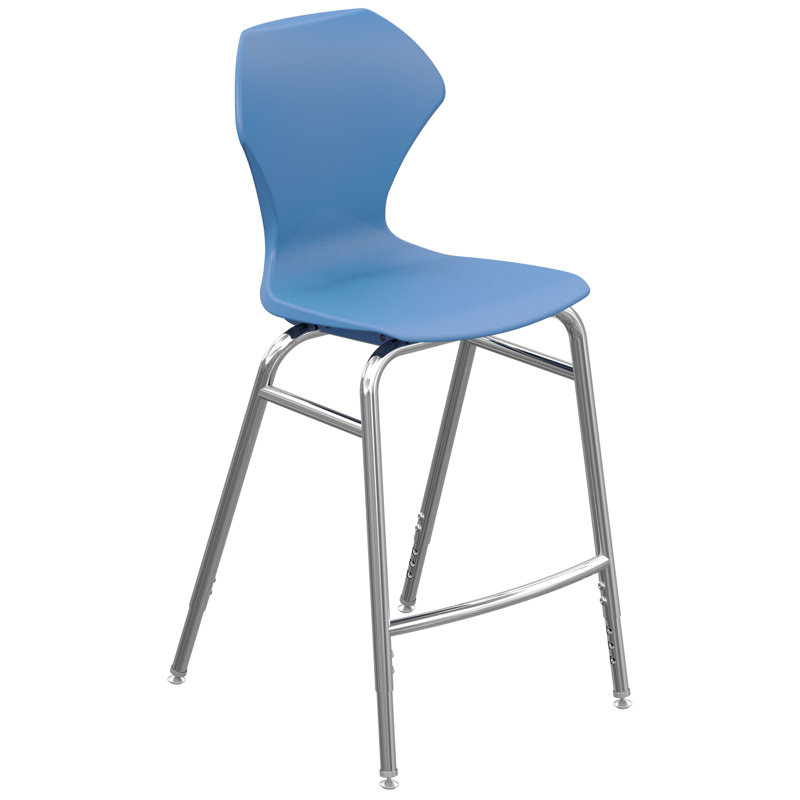 Tabouret de classe Apex Series, Chrome, Bleuet