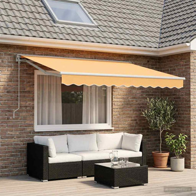 VidaXL Polyester Cover Retractable Patio Awning