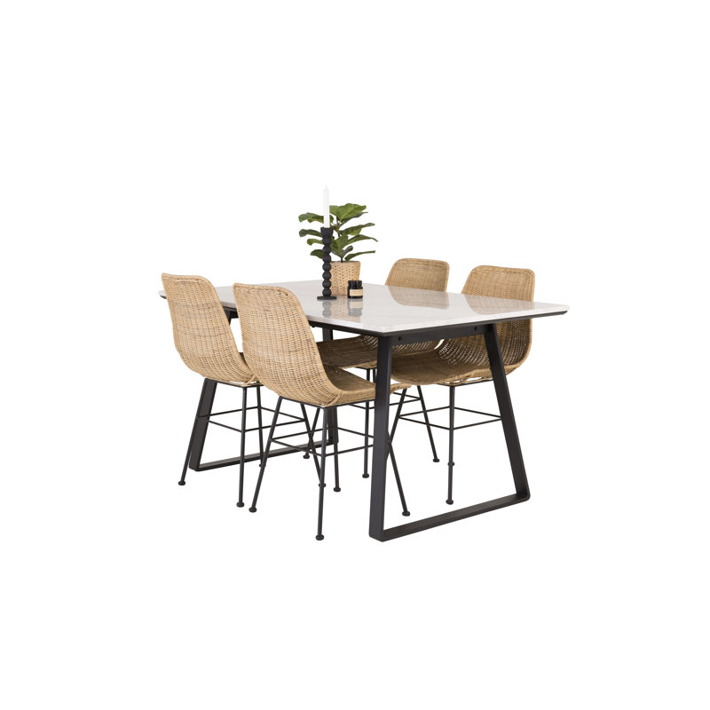 Mcfadden 4 - Person Dining Set, Nature