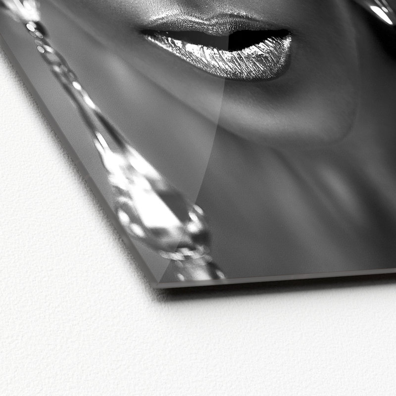 Grey Head - Print on Glass, 80cm H x 80cm W