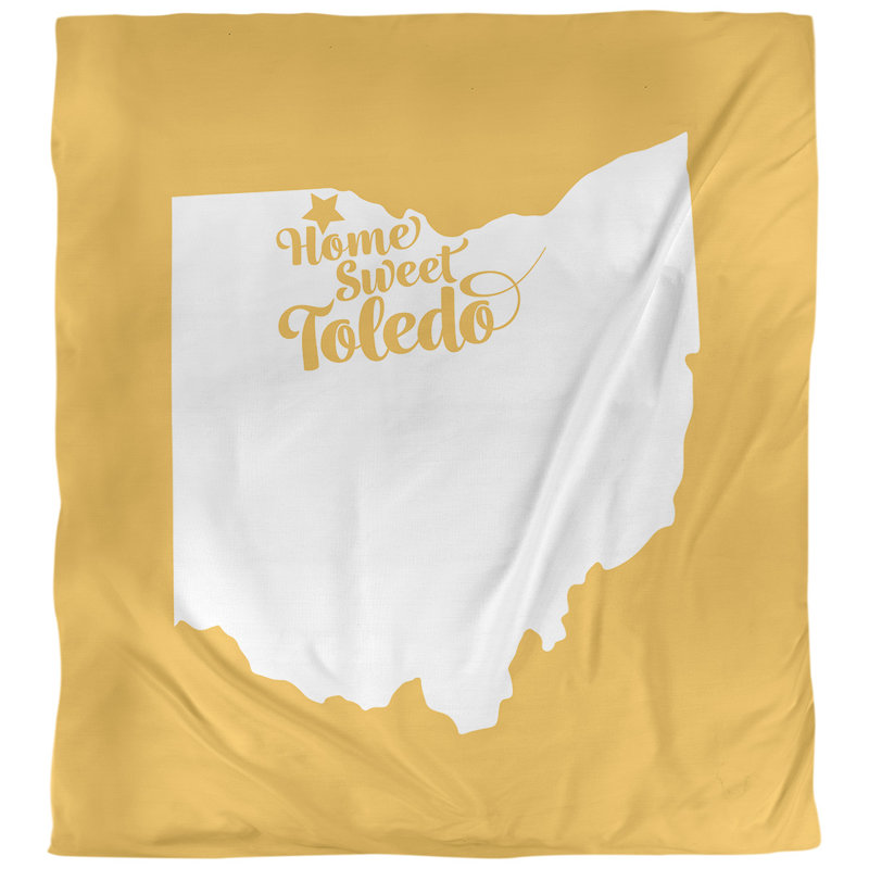 Housse de couette simple ohio toledo, Jaune, Microfibre