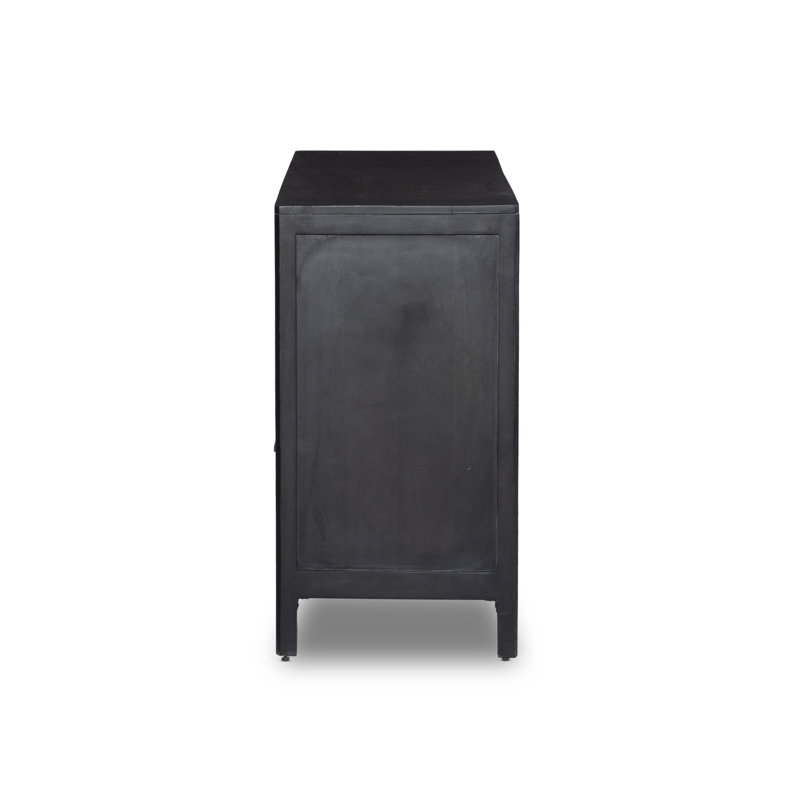 Sydney 6 Drawer Dresser, Black Wash/Black Cane