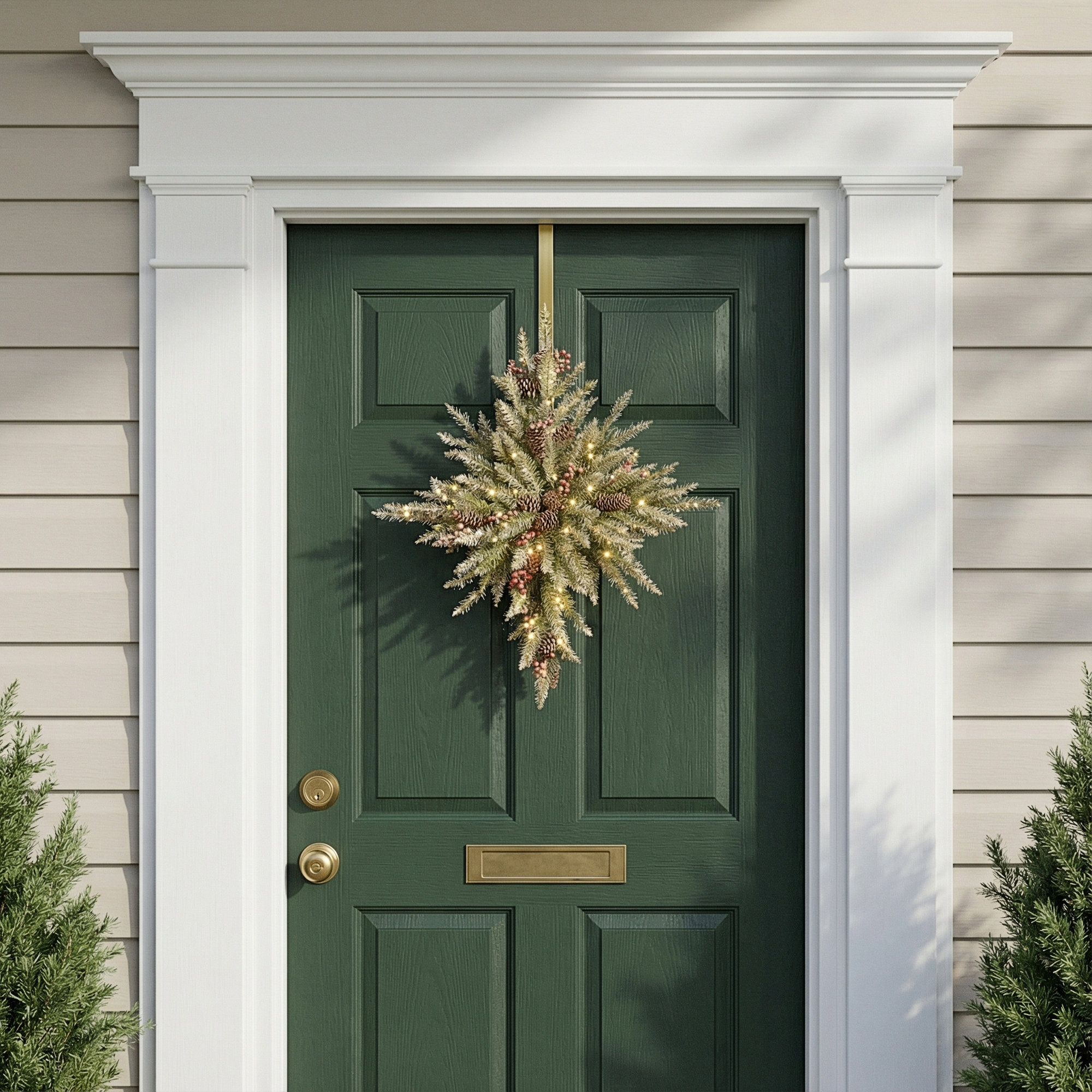 The Holiday Aisle® 32 in. Snowy Dunhill Fir Bethlehem Star with Battery Operated LED Lights