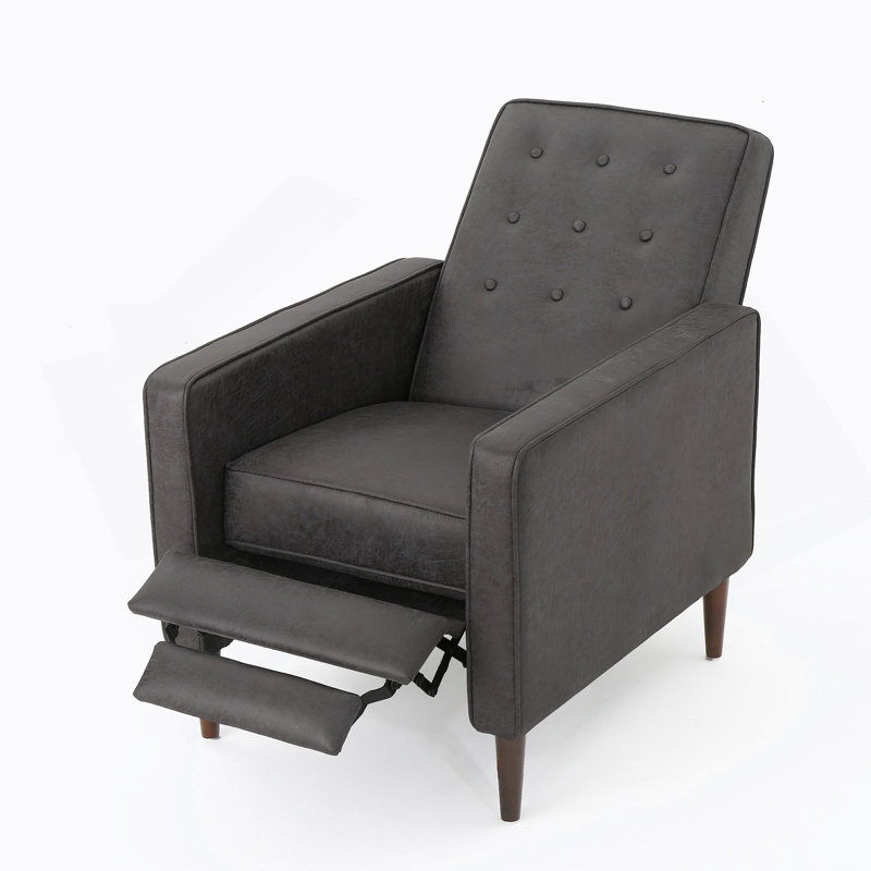 Fauteuil inclinable, Microfibre / microsuède - ardoise