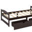 Structure de lit plateforme avec tiroirs de rangement sous le lit-1074802767