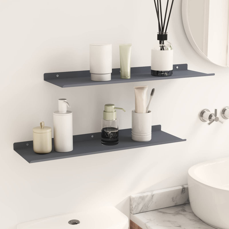 Steel Floating Shelf, Anthracite