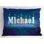 Ensemble de 2 taies décoratives Ambesonne Michael, bleu et multicolore-100348047