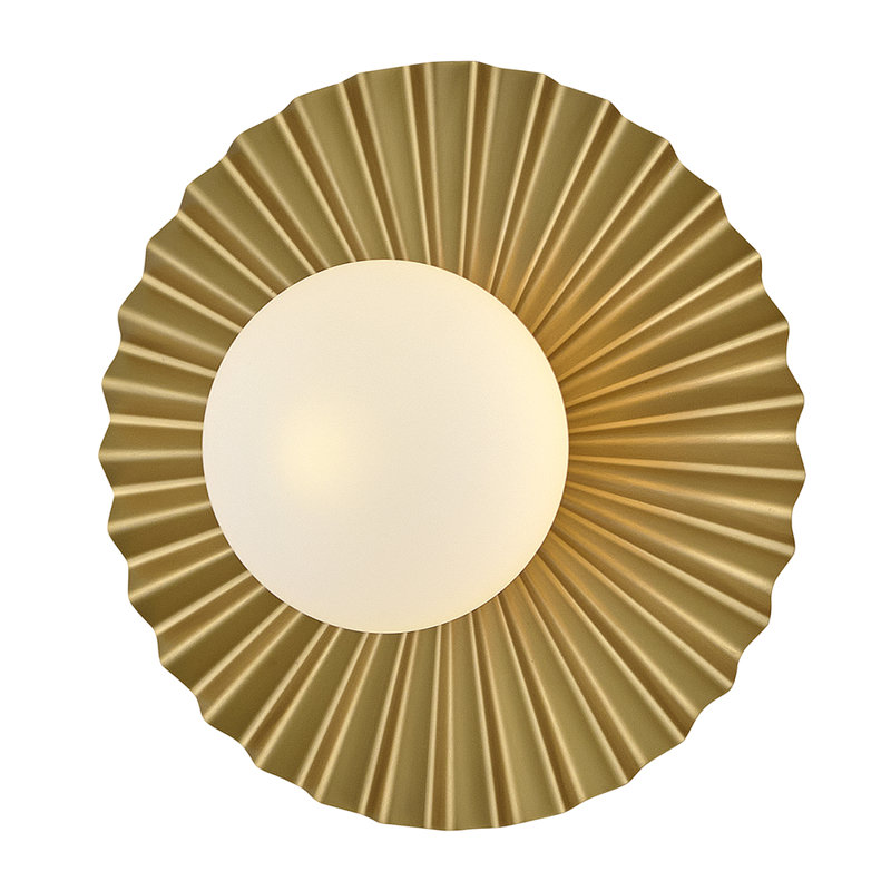 Stevie Flush Mount or Wall Sconce, Gold, 5.5" H x 9.75" W x 9.75" D