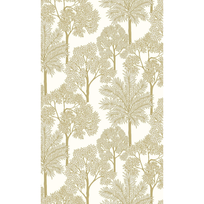 Rouleau de papier peint tropical L 33 pi x l 21 po Somara Palm Forest, Blanc