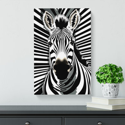Zebra Op No.3 - Wrapped Canvas