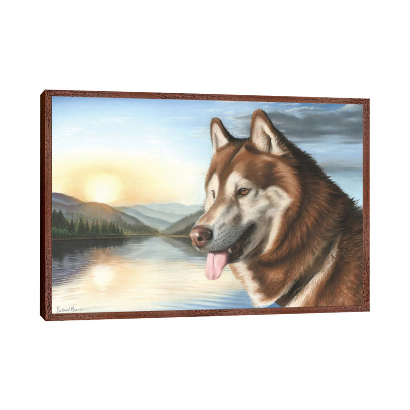Siberian Husky by Richard Macwee - Gallery-Wrapped Canvas Giclée on Canvas, 66.04 cm H x 45.72 cm W, Classic Wood Framed