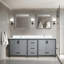 Meuble-lavabo double avec plateau en marbre de culture-1021371411