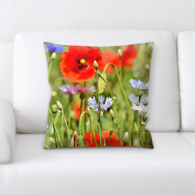 Coussin décoratif alpine bleuet