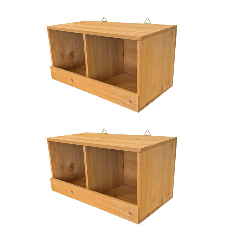 Large Wooden Pigeon Birdhouse Garden Nest Box (set Of 2)