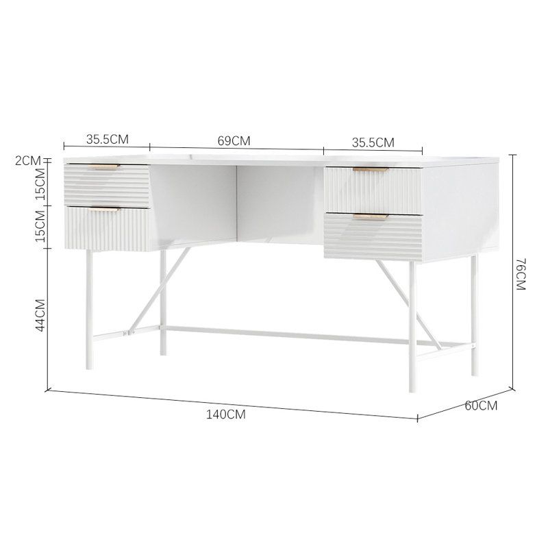 Bobi Rectangle 140cm L Computer Table