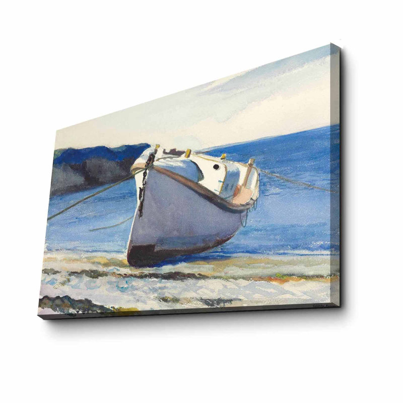 Peinture sur toile décorative Edward Hopper, 17,7 po x 27,6 po | Toile 100% suède avec cadre 100% bois (1,2 po d'épaisseur) | Superbe art mural pour le salon, la chambre à coucher et le bureau | Élégante pièce de décoration intérieure