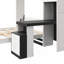 Lit escamotable double avec bureau, tablettes et armoires de rangement