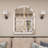 Manwe Wood Window Pane Inspired Wall Mirror with Arched Top and Distressing-1173482841