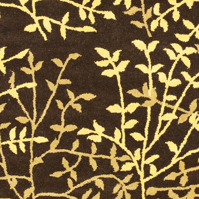 Avayah Soho Hand Tufted Wool And Viscose Floral Rug, Square 6'