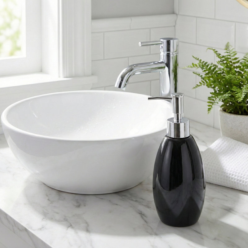 Hovis Ceramic / Porcelain Soap Dispenser, White