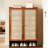 Entryway Shoe Cabinet with 2 Doors & 7 Shelves Natural Bamboo Shoe Storage Cabinet