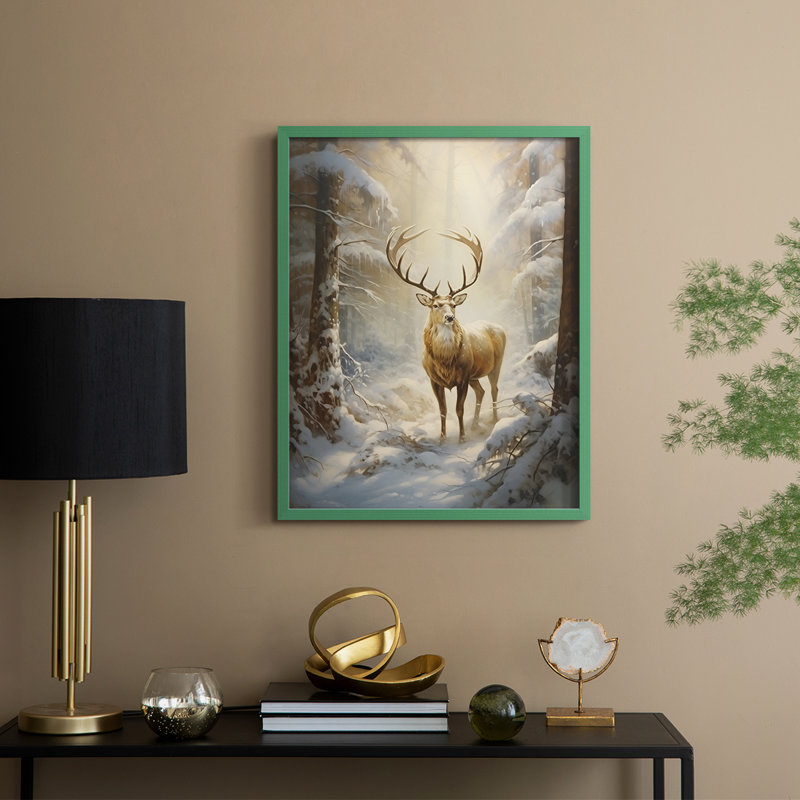 «Christmas Holiday Art DCL XXXII», reproduction d'art encadrée - bois massif, H 11 po x l 9 po, Vert
