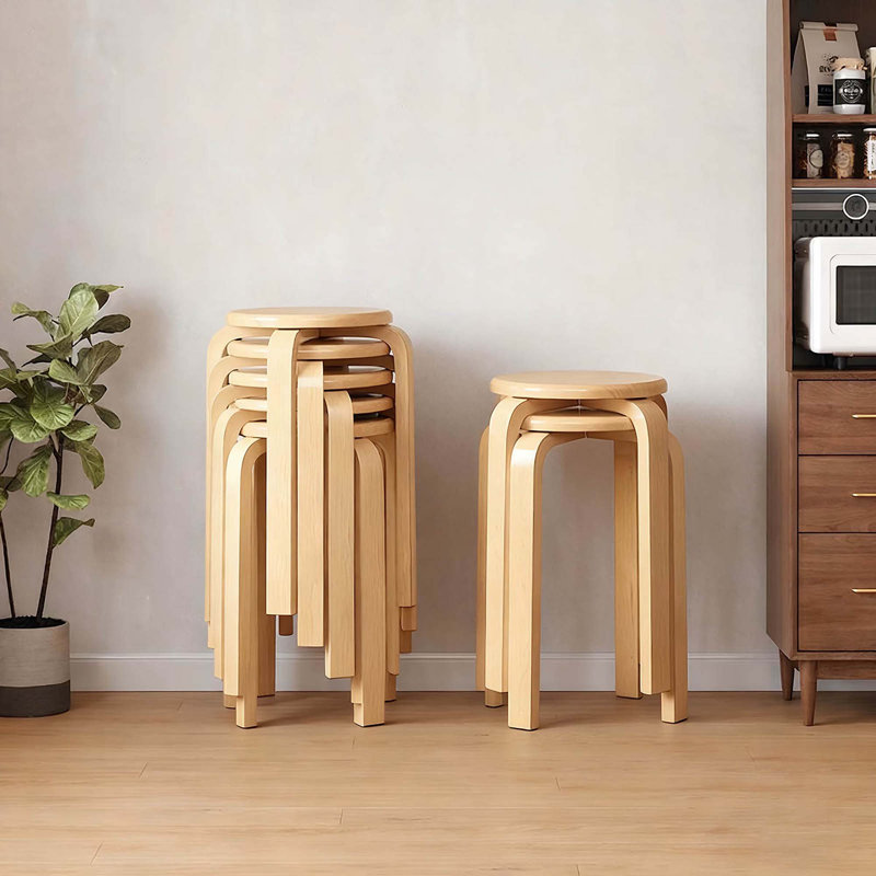 Ensemble de 4 tabourets empilables empilables sans dossier 18 po