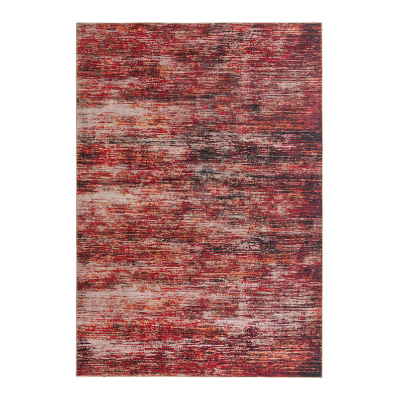 Tapis rouge / gris Montalto, Rectangle 8 pi 4 po x 12 pi