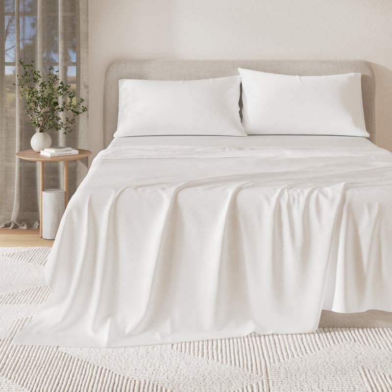 Organic Cotton Jersey Knit Sheets, Full, White