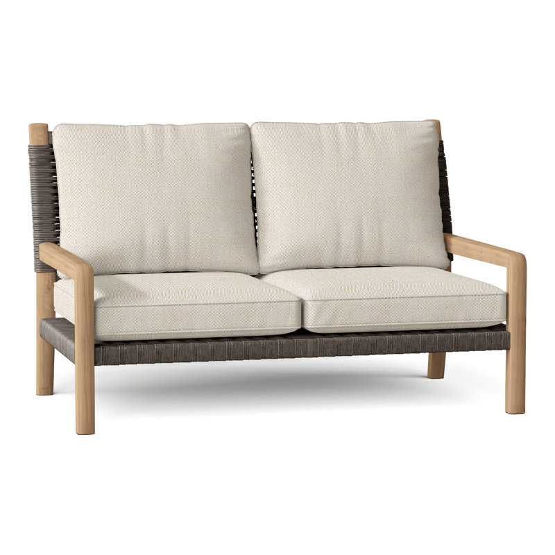 Hudson Outdoor 2 - Seat Loveseat, Canvas Rain, Hudson Charcoal Lace