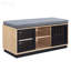 Banc de rangement rembourré en tissu Werbel