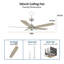 Ventilateur de plafond à DEL 56 po à 5 pales avec télécommande et ensemble d'éclairage inclus Amonie-1291924019-1291924028