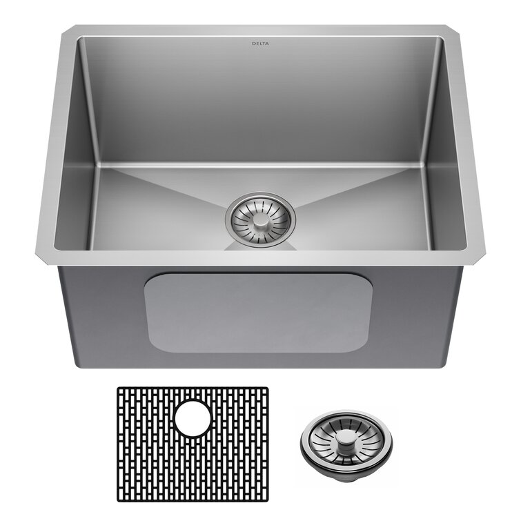Kraus Standart Pro 24 Undermount 16 Gauge Stainless Steel Single Bowl Laundry Utility Sink