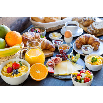 Breakfast Table - Wrapped Canvas Print
