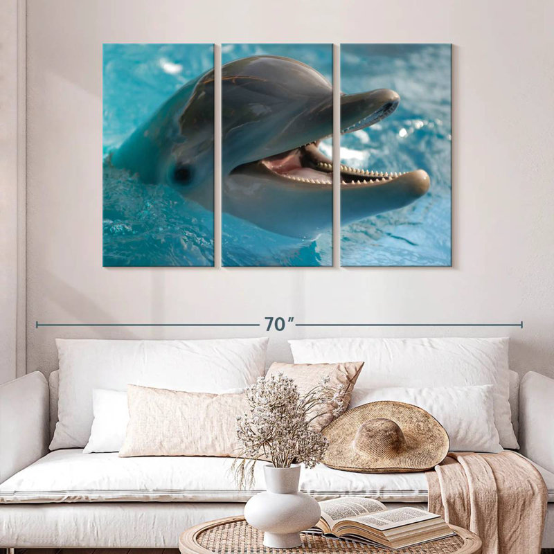Brampt Delighted Dolphin, 32" H x 50" W
