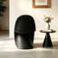 Chaise d'appoint noire à dossier solide (ensemble de 2)